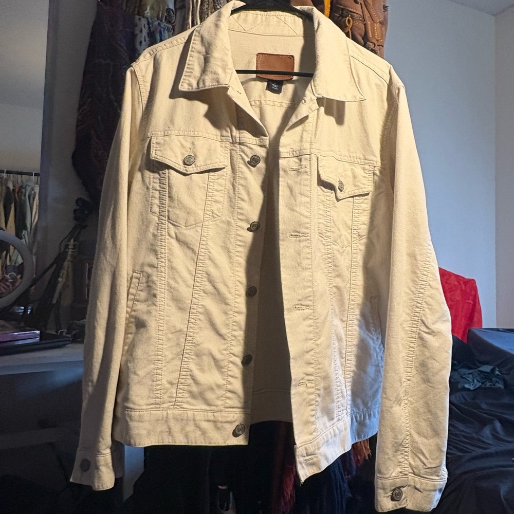 Corduroy Jacket in eggshell denim